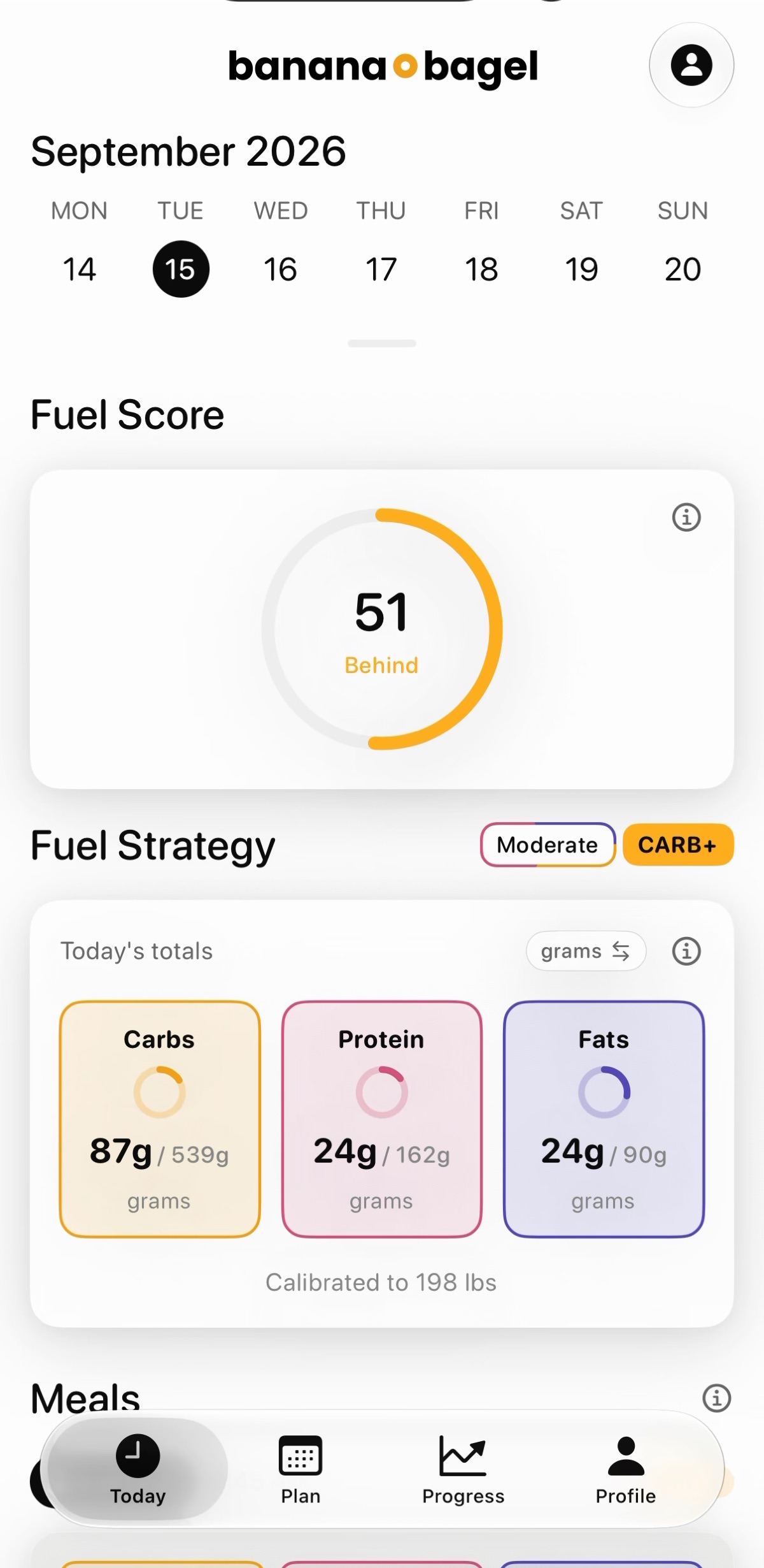 Banana Bagel dashboard